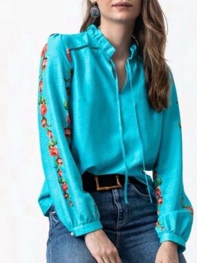 Emily Lovelock Floral Print Blouse